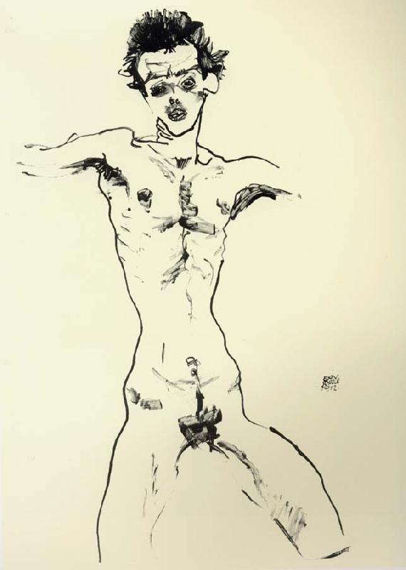 Egon Schiele Nude Self Portrait Sweden oil painting art